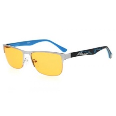 Eyekepper Komputer Gaming Kacamata Baca dengan Optical Setengah Rim Frame dan Anti Cahaya Biru Anti Radiasi Anti Glare UV400 Mengurangi Kelelahan Mata-96.9% Blue Light Blocking Orange Tinted Lens (Perak, + 1.25)-Intl