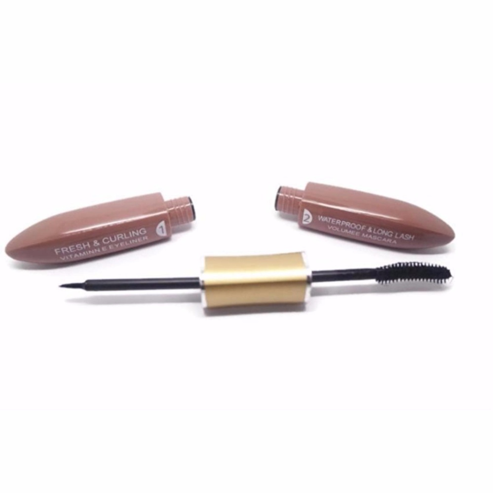 Eyeliner and Mascara 2 in 1 Waterproof - 1 Pcs