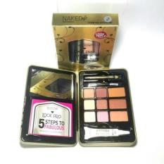 Fabulous Set -Kiss Beauty Naked4 5in1 Look Pro Steps Eyeshadow Palette
