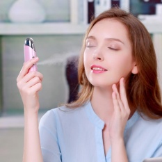 Face Massager, Portable 3 In 1 Wajah Sprayer Facial Beauty Spray Hydrating Nano Mist Mister Mini Steamer Rechargeable (Pink) -Intl