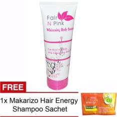 Fair n Pink Whitening Body Serum Pemutih Badan Fairpink Fair Pink Original Asli Hand and Body Lotion UV Protection FREE Makarizo Hair Energy Shampoo 1 Sachet - 160ml