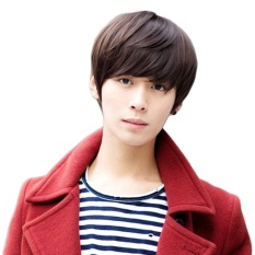Fashion Pria Tampan Suhu Tinggi Serat Pendek Rambut Lurus Wig dengan Bang untuk Cosplay Party Masquerade Kostum Ball Brown-Intl