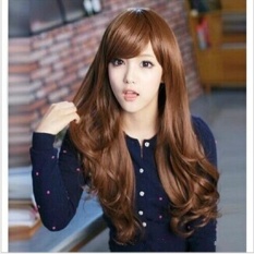 Wanita Wig Rambut Realistis Eropa dan Amerika Fashion Rambut Rambut Panjang-Intl