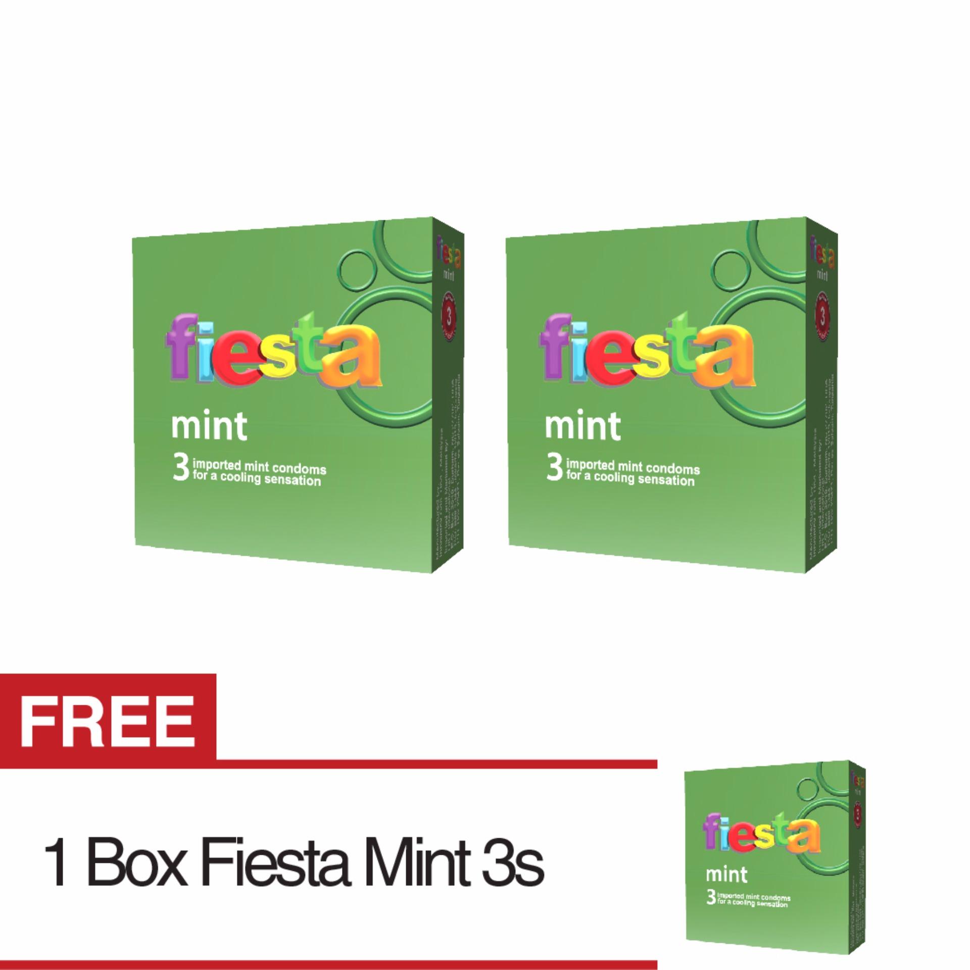 Fiesta Kondom Rasa Mint Isi 3 - Beli 2 Gratis 1
