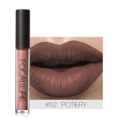 Focallure 12 Warna Waterproof Matte Lipstick Cair Panjang Lasting Lip Gloss Kelembaban Makeup #52-Intl