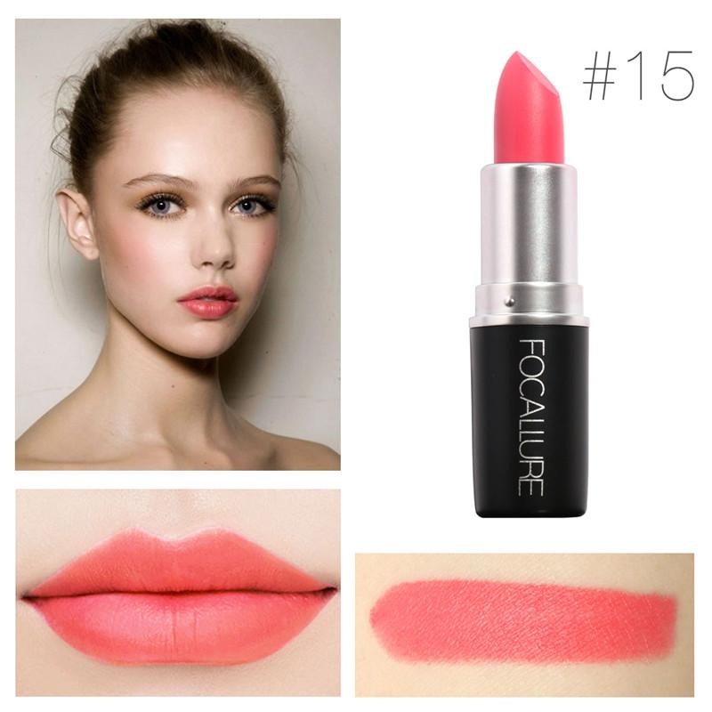 FOCALLURE 18 Colors Matte Lipstick Set Professional Makeup Waterproof Baby Lip Balm Nude Lipgloss Lip Stick Cosmetic #15 - intl