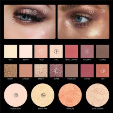 FOCALLURE 18 Colors Pearlized Color Eyeshadow Powder Eye Shadow Palette Set - intl