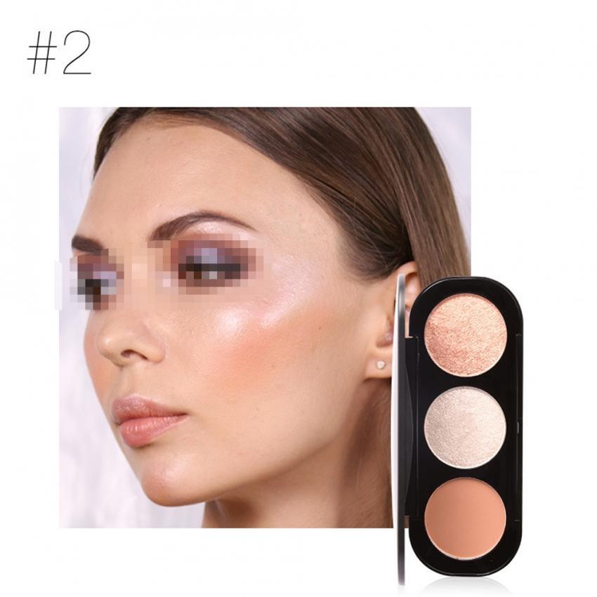 FOCALLURE 3 Color Blush Highlighter Bronzer Palette Contour Shadow Powder Face Makeup Powder #2 - intl FOCALLURE 3 Color Blush Highlighter Bronzer Palette Contour Shadow Powder Face Makeup Powder #2 - intl