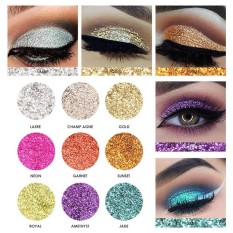 FOCALLURE 9 Colors Pearlized Color Eyeshadow Powder Eye Shadow Palette Set - intl