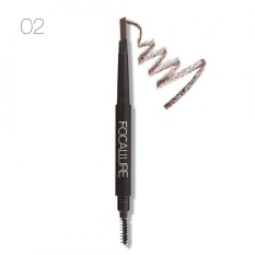 FOCALLURE Alis Pensil Double-Headed dengan Brush Pen Waterproof Makeup Kosmetik Alat Brown-Intl