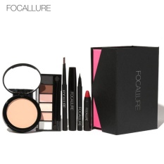 FOCALLURE Campuran Kosmetik Gift Case Palet Eyeshadow Eyeliner Maskara Lipstik Makeup Set #1