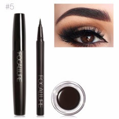 FOCALLURE Pro 3 Pcs Mata Penggunaan Riasan Harian Hitam Eyeliner Maskara dan Alis Cream 05-Intl