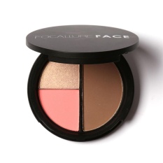 Focallure Repair Capacity Tri-color Powder Blush To Brighten The Shadow Outline-Intl