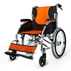 Kursi Roda Lipat Portabel Tua Manusia Tangan Kursi Roda Mobil Penebalan dan Ultra Ringan Cacat Langkah Driver Trolley untuk Lansia Senior, wanita Hamil, Cacat Pasien Dll. -Internasional