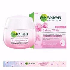Garnier Sakura White Pinkish Radiance & Smooth Pores Whitening Serum Day Cream Krim Pemutih Wajah - 50ml