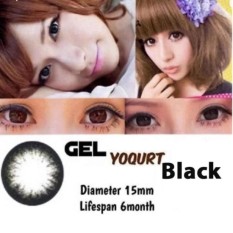Gel Yougurt Softlens - Black + Free Lenscase