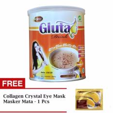 Gluta Drink Susu Nutrisi Pelangsing Rasa Coklat Free Collagen Eye Mask / Masker Mata Panda - 250gr