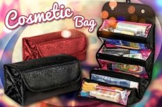 Gogo Roll and Go Cosmetic Bag - Tas Kosmetik Travel - Hitam/Merah