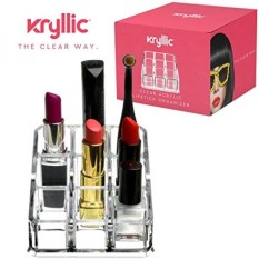 GPL/Akrilik Lipstick Organizer Tampilan Penahan-Multi Level 9 Slot Dalam Bening Organizer Rak Sesuai dengan Sikat Lipstik Kuku polandia & Botol Terbuat Tebal & Kuat dengan Bahan Akrilik Berkualitas/Kapal dari Amerika Serikat-Internasional