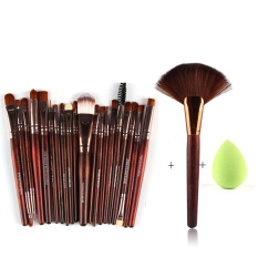 Anggun 22 Pcs Mata Sikat Khusus Powder foundation Brush Kuas Bibir Cheek Adalah Brush Tetes Air Bentuk Set 3 #-Intl