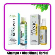 Green Angelica Hair Shampo dan Tonic Variant Grey Untuk Rambut Rontok Dan Menghitamkan Rambut