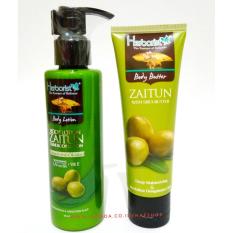 Hafshop Paket 2 Herborist Body Butter 80 g- Body Lotion Zaitun 145 ml