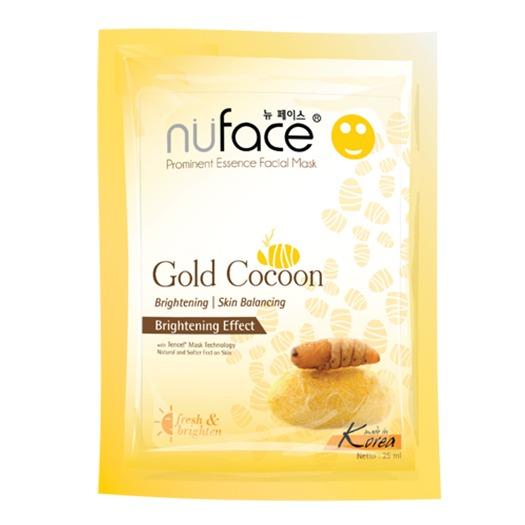 Hafshop Nuface Masker Wajah Korea / Prominent Essence Facial Mask Gold Cocoon / Bee Venom / Snail - 23mL