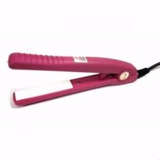 Haidi Catok Pelurus Pengeriting Rambut Asli Mini Curly Hair Wanita Catokan Portable Kecil Praktis Ringan Mudah diaplikasikan Poni Pendek 110-220V - Pink