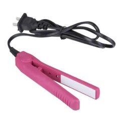 Haidi Catok Pelurus Pengeriting Rambut Mini Curly Hair Wanita Catokan Portable Kecil Praktis Ringan 110-220V - Pink