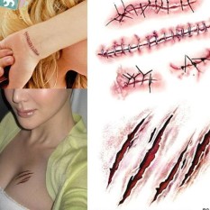 Halloween Trick Or Treat Tato Luka Fancy Dress Up Joke Tattoo RC2251-Intl