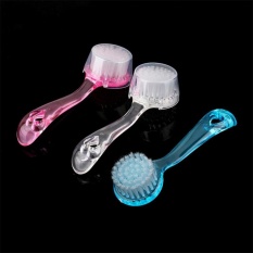 Mencuci Tangan Super Soft Facial Brush Make Up Kosmetik Pembersih Shelling Busa Pembersih Kulit Sikat Scrub untuk Pori-pori Kulit Kabinet Warna: Biru-Intl