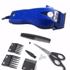 Happy King HK-900 Alat Cukur Rambut Hair Clipper Trimmer Mesin Potong Professional Groomer 3 Mata Pisau Tajam Hemat Energi - Biru Tua