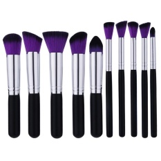 Kesehatan Kecantikan Sikat dan Aplikator Berkualitas Tinggi 10 Pcs/set Makeup Brush Ungu-Rambut Hitam Blush Brush Eye-Shadow Brush Beauty Makeup Tools-Intl