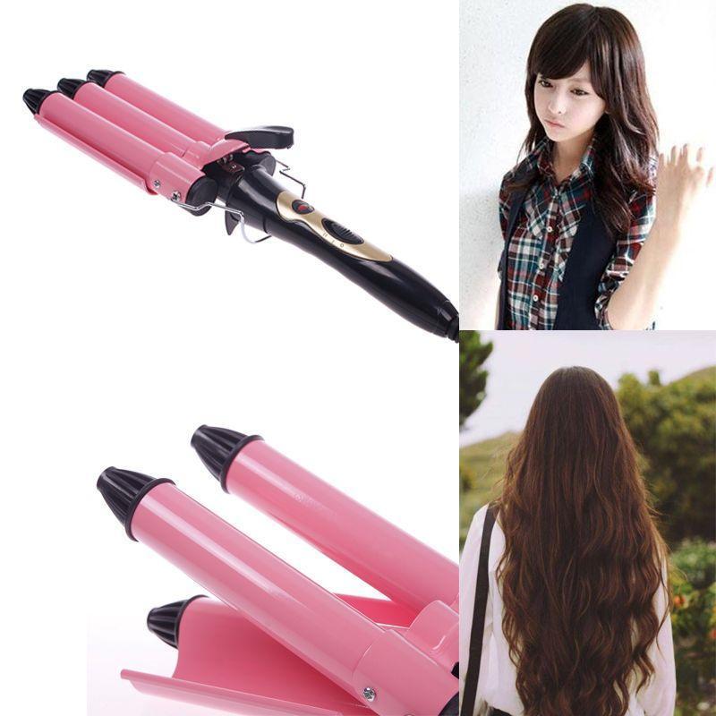 Tinggi Kualitas Store Baru Wanita Tiga Barrel Keramik Rambut Alat Pengeriting Rambut 20mm