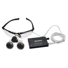 Hitam 2.5 x 420 mm dokter gigi Dental Medical Bedah teropong Loupes optik kaca pembesar + lampu portabel memimpin Kepala Ringan(...)