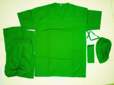 HOKI BAJU OKA LEHER V HIJAU LENGAN PENDEK