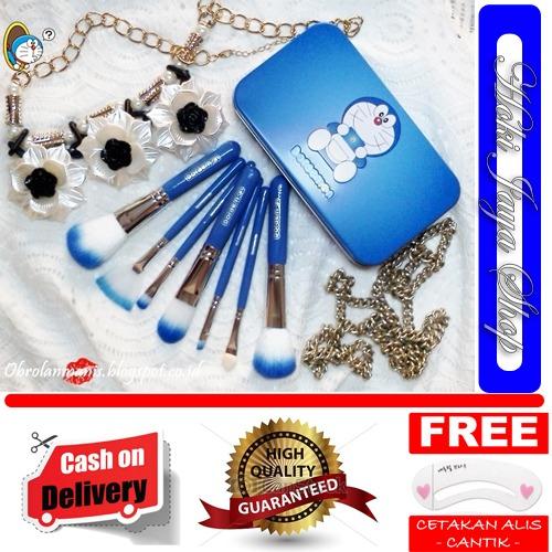 HOKI COD - Beautylover 7 Pcs Kitty Mini Makeup Brush Set - Model Brush Set DORAEMON - BLUE - Limited Edition + Gratis Cetak Alis Cantik - Premium HOKI COD - Beautylover 7 Pcs Kitty Mini Makeup Brush Set - Model Brush Set DORAEMON - BLUE - Limited Edition + Gratis Cetak Alis Cantik - Premium