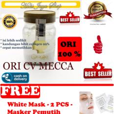 HOKI COD - Bibit Collagen Original CV. MECCA ANUGRAH - BITCOL Bibit Colagen Tutup Gold + Gratis White Mask Premium Masker Putih Pengangkat Komedo - 2 Pcs