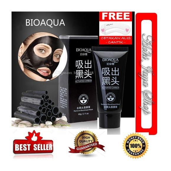 HOKI COD - BIOAQUA Masker Charcoal Black Mask - Masker Wajah Arang Aktif Alami Original Pengangkat Komedo + Gratis Cetak Alis Cantik - Premium HOKI COD - BIOAQUA Masker Charcoal Black Mask - Masker Wajah Arang Aktif Alami Original Pengangkat Komedo + Gratis Cetak Alis Cantik - Premium