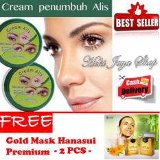 HOKI COD - Cream Alis New Original Premium - Penumbuh Dan Penebal Alis - 1 Pcs + Gratis Hanasui Gold Anti-Aging Feel Off Mask Gold - Masker Emas - Masker Gold - Gold Mask - 2 Pcs