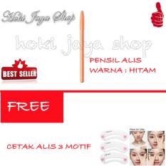 HOKI COD - Davis Eyebrow Pensil Alis - Hitam - 1 Pcs FREE Cetak Alis - 3 Motif