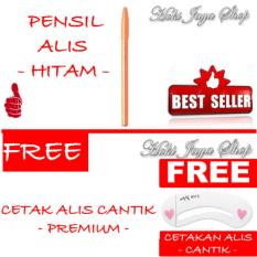 HOKI COD - Davis Eyebrow Pensil Alis - Hitam + Gratis Cetak Alis Cantik - Premium