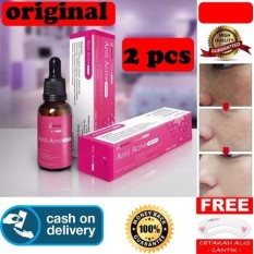 HOKI COD - Hanasui - Serum Anti Acne Original BPOM By Jaya Mandiri - Pink - 2 BOTOL + Gratis Cetak Alis Cantik - Premium