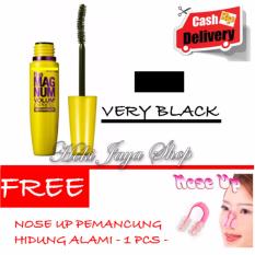 HOKI COD - Mascara The Fals Lash Volume Express - Maskara Waterproof - Model KUNING Warna Hitam Premium Quality Top - 1 Pcs + Gratis Nose Up Pemancung Hidung Alami - 1 Pcs
