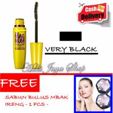 HOKI COD - Mascara The Fals Lash Volume Express - Maskara Waterproof - Model KUNING Warna Hitam Premium Quality Top - 1 Pcs + Gratis Sabun Bulus Mbak Ireng Pengencang Kulit Dan Payudara - 1 Pcs