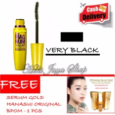 HOKI COD - Mascara The Fals Lash Volume Express - Maskara Waterproof - Model KUNING Warna Hitam Premium Quality Top - 1 Pcs + Gratis Serum Gold Hanasui Original Bpom - 1 Pcs