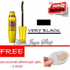 HOKI COD - Mascara The Fals Lash Volume Express - Maskara Waterproof - Model KUNING Warna Hitam Premium Quality Top - 1 Pcs + Gratis Silicone Sponge Gel - 1 Pcs