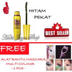 HOKI COD - Mascara The Fals Lash Volume Express - Maskara Waterproof - Model KUNING Warna Hitam Premium FREE Alat Bantu Mascara - 1 Pcs