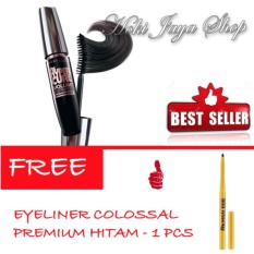 HOKI COD - Mascara Waterproof - Maskara Hitam - 1 Pcs FREE Eyeliner Spidol Colossal Premium Hitam - Multi Model - 1 Pcs