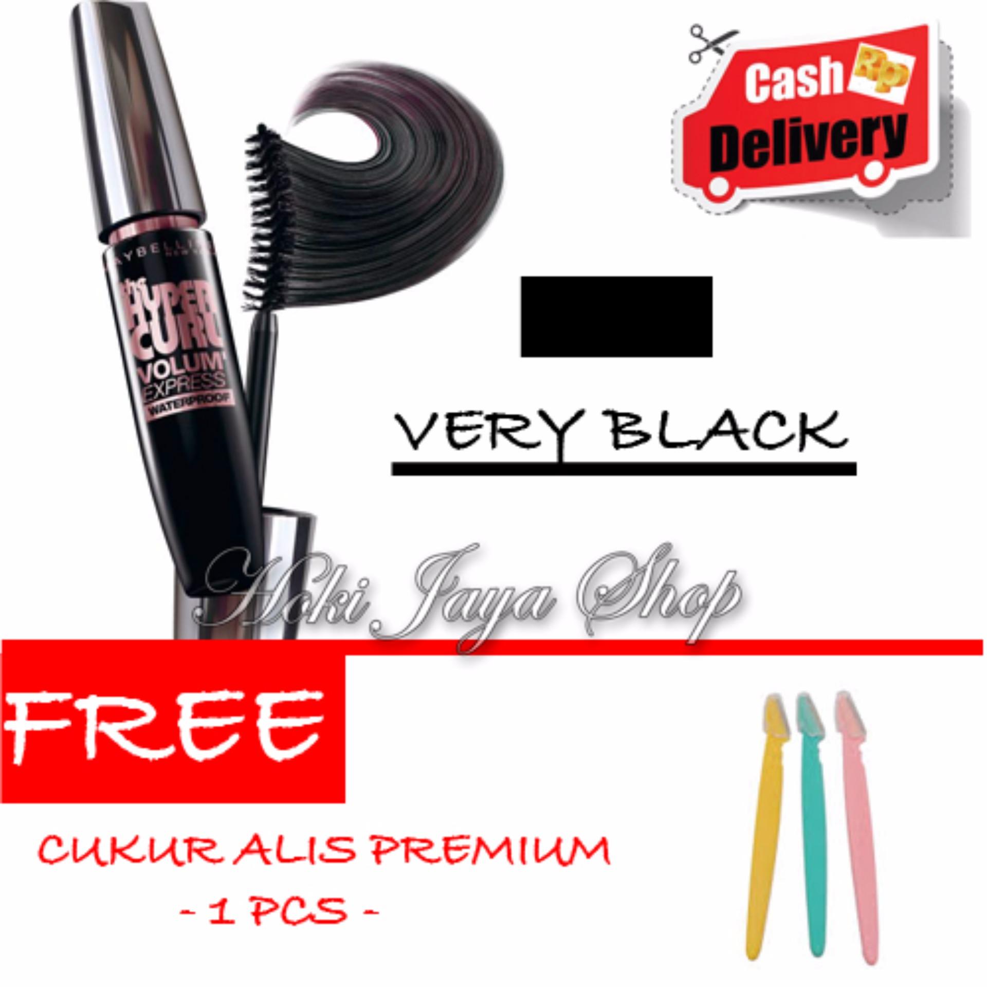 HOKI COD -  Mascara Waterproof - Maskara Hitam Quality Premium - 1 Pcs + Gratis Cukur Alis Premium Tajam - 1 Pcs